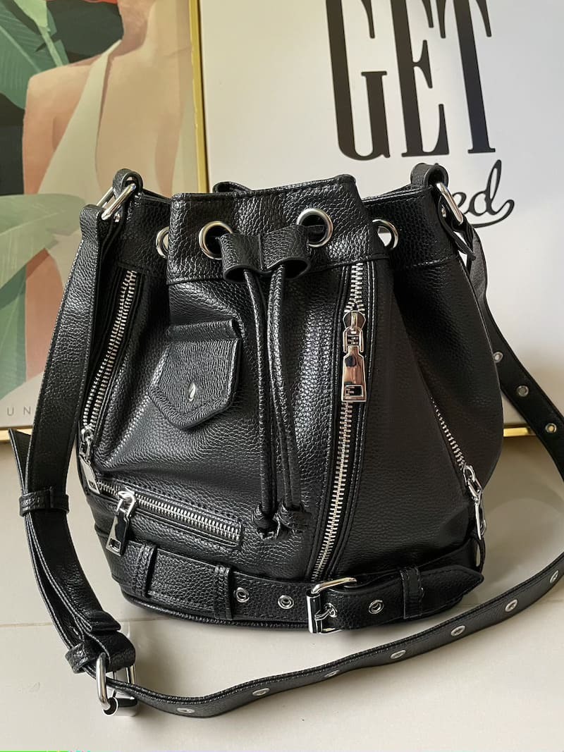 皮質個性水桶包