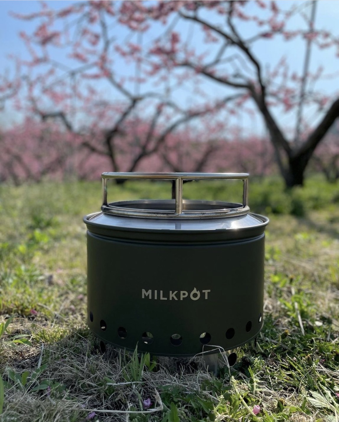 MILKPOT STOVE 焚き火台 カーキ - 調理器具