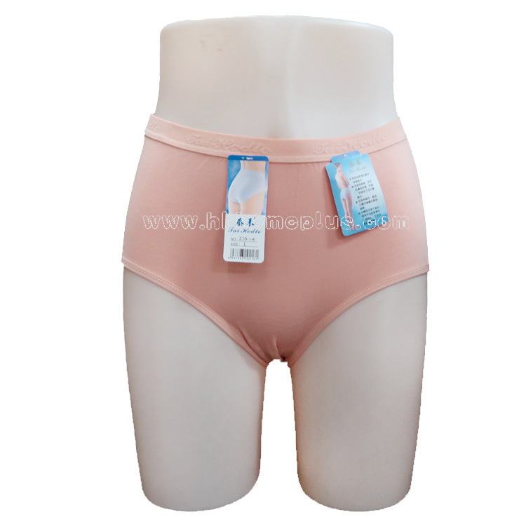 4條裝 泰禾: 女裝中腰素色內褲 (L-XXL碼)