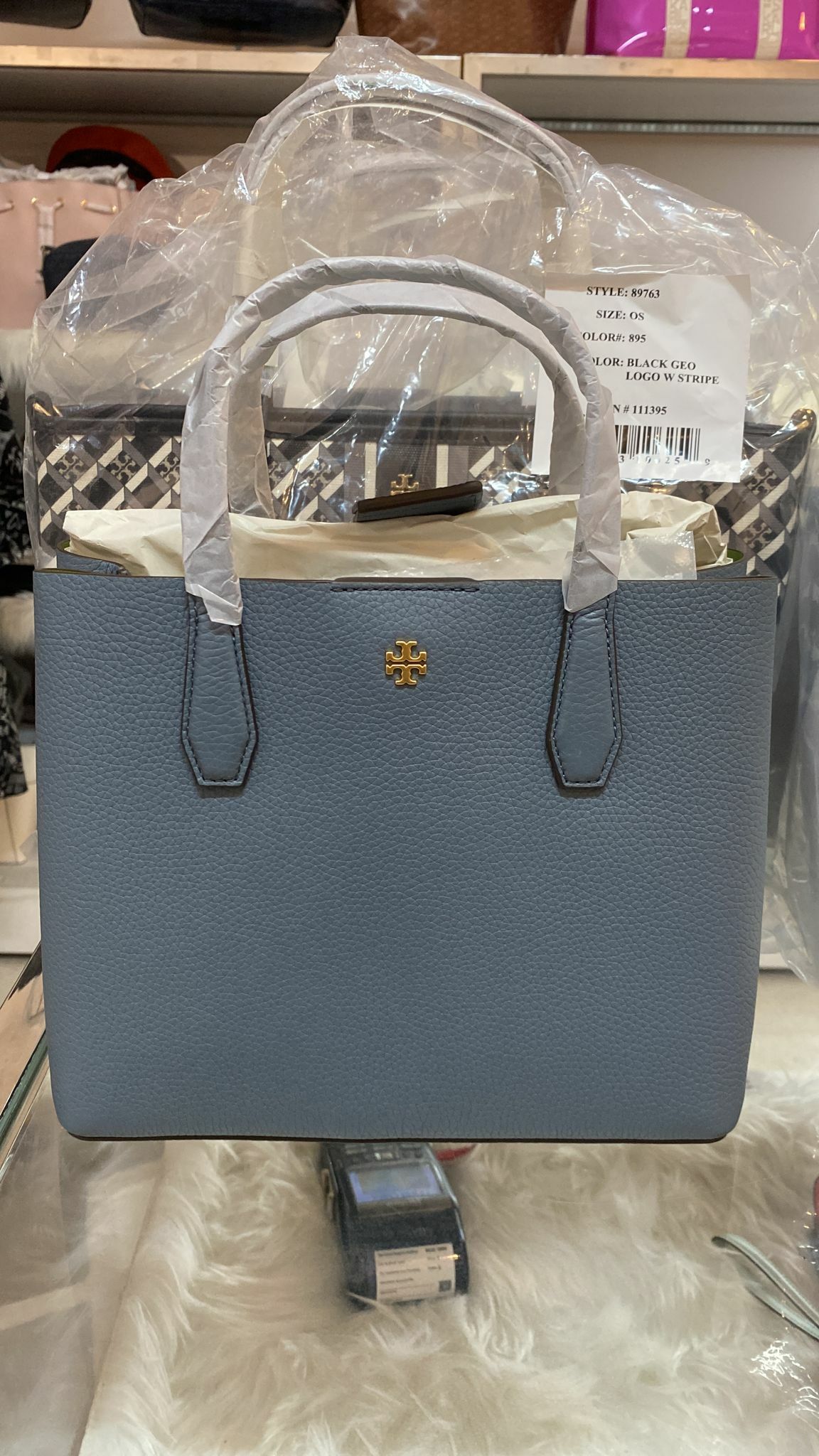 [S] TORY BURCH BLAKE SMALL TOTE, BRUNNERA/SHISO, 85985-403 (STB107)