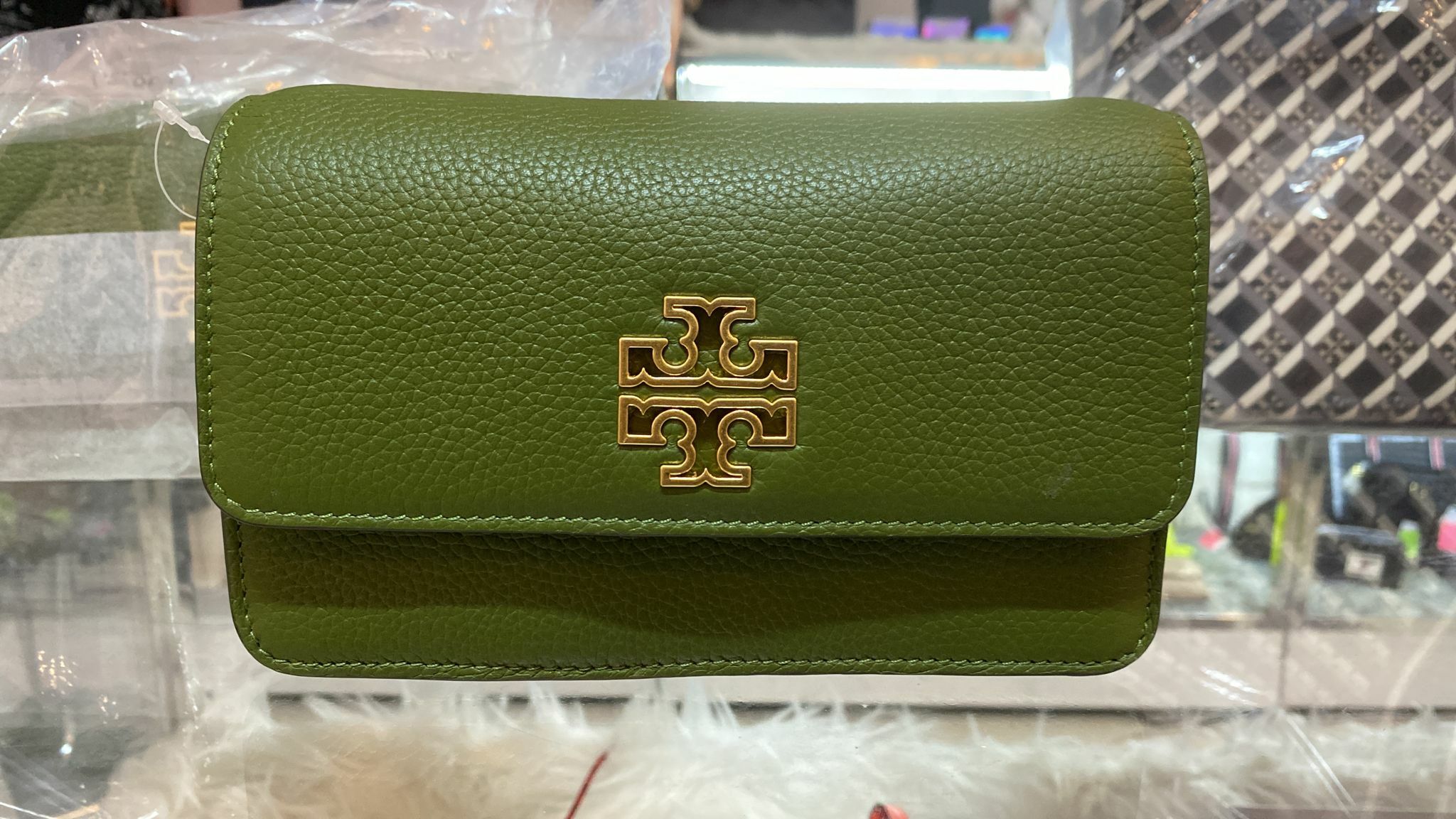 [S] TORY BURCH BRITTEN CONVERTIBLE CROSSBODY, SPINACH , 84707-345 (STB115)