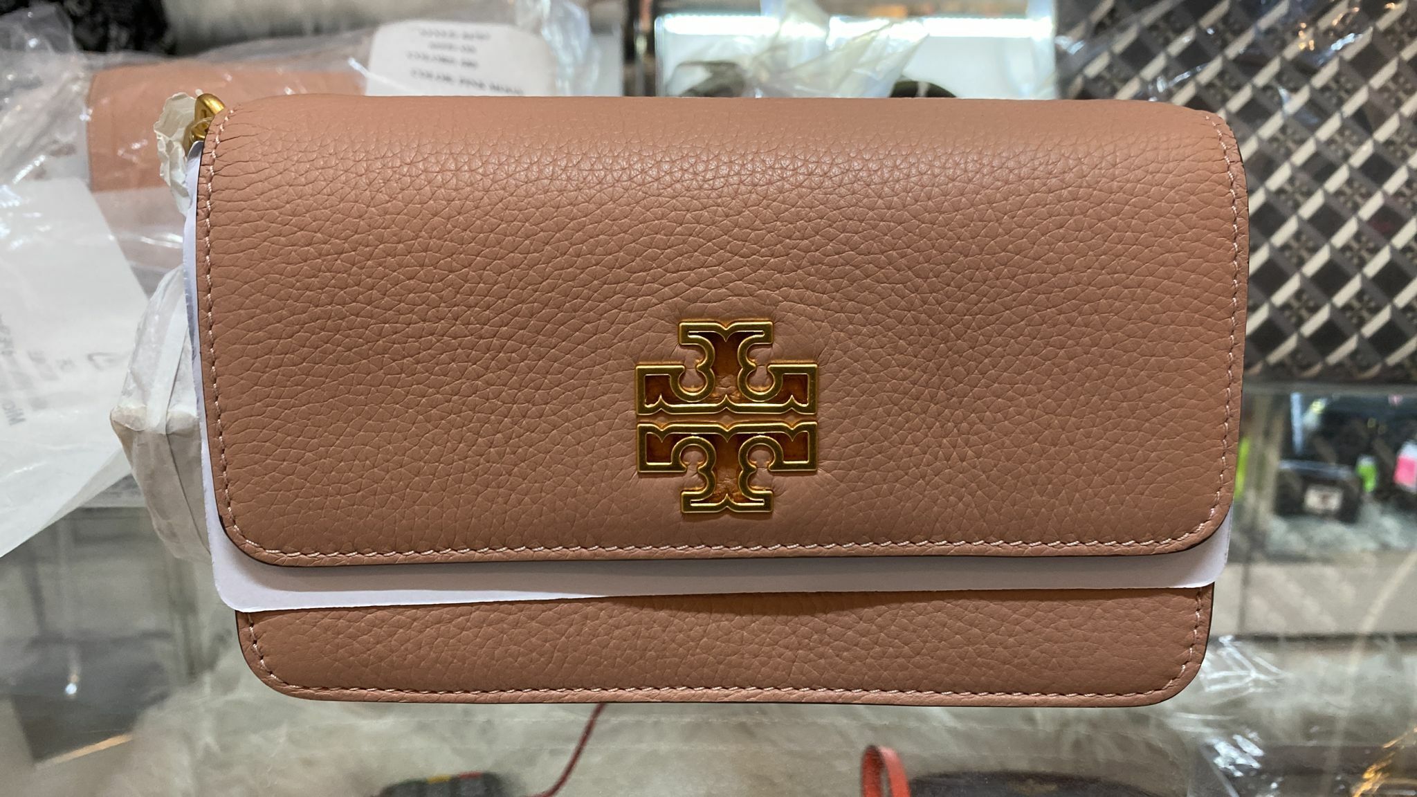 [S] TORY BURCH BRITTEN CONVERTIBLE CROSSBODY, PINK MOON, 84707-689 (STB116)