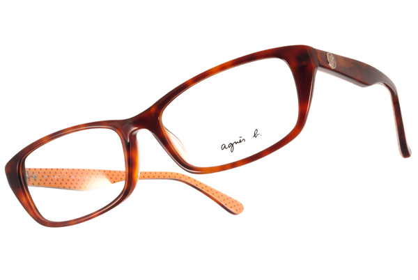 【agnes b.】ABP239 Y04 法式金屬點點 方框光學眼鏡