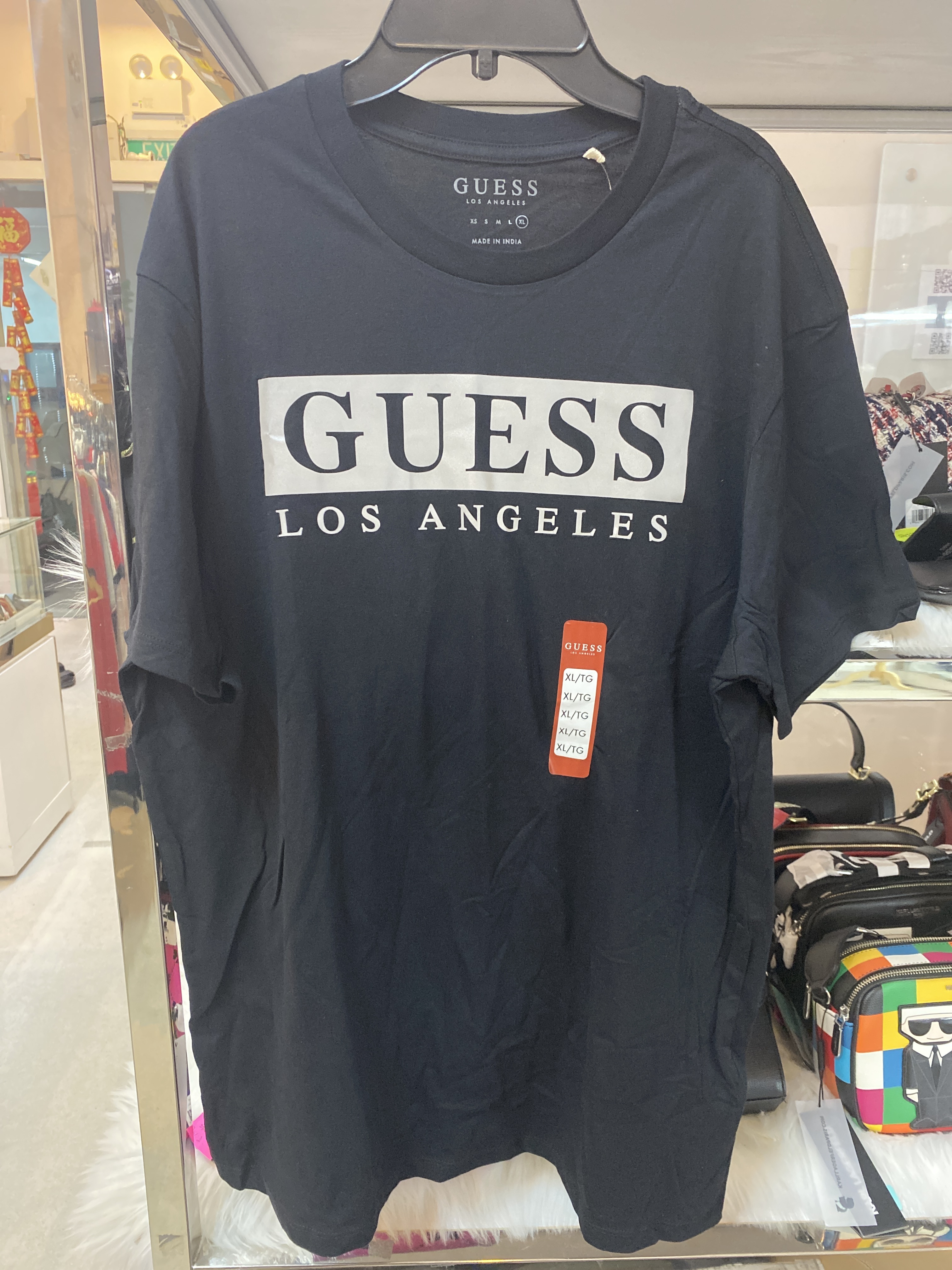 [S] GUESS GREG LOGO CREW TEE, X9FI41RI7R1- JET BLACK (SGU28)