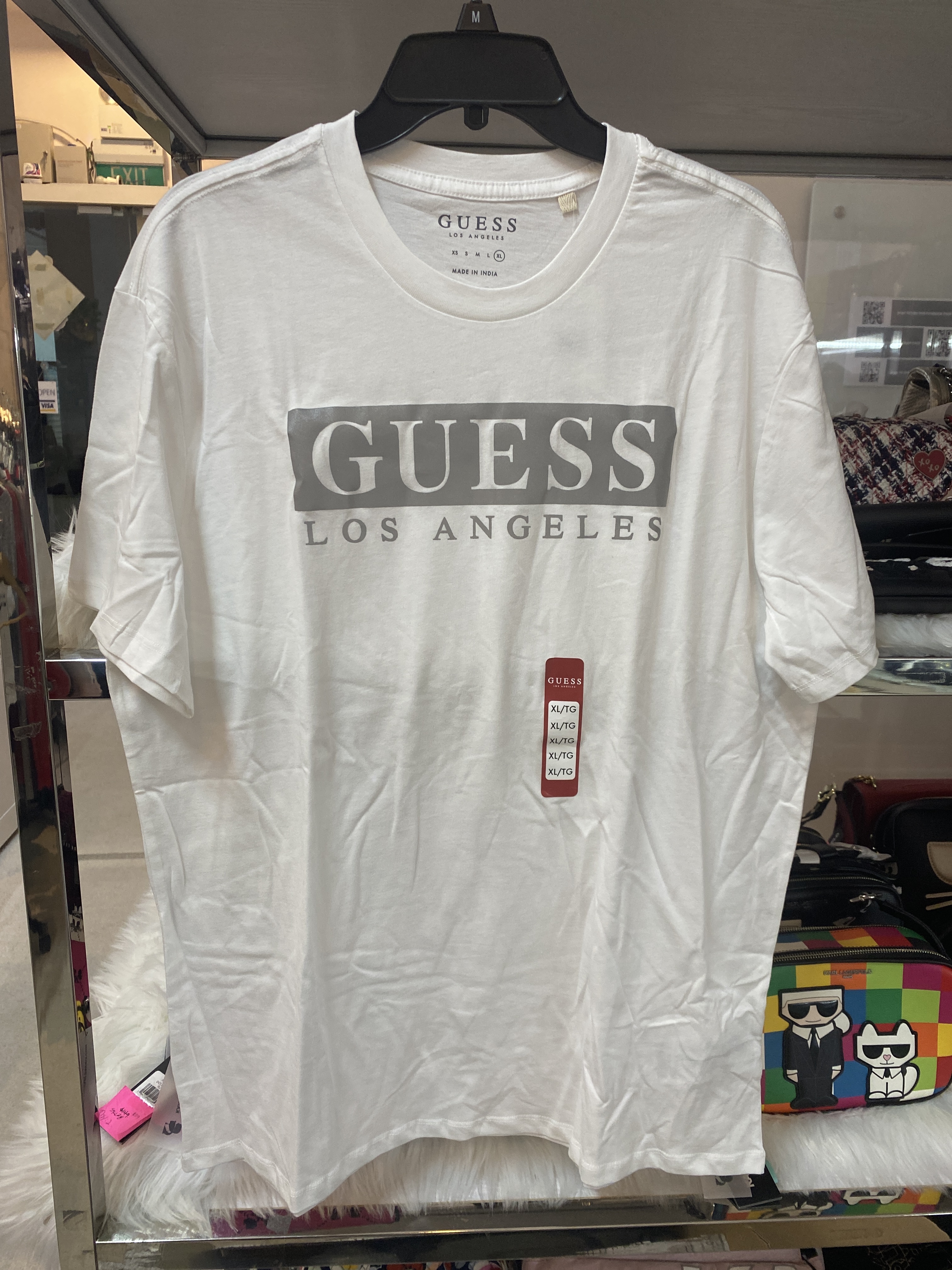 [S] GUESS GREG LOGO CREW TEE, X9FI41RI7R1- PURE WHITE (SGU29)