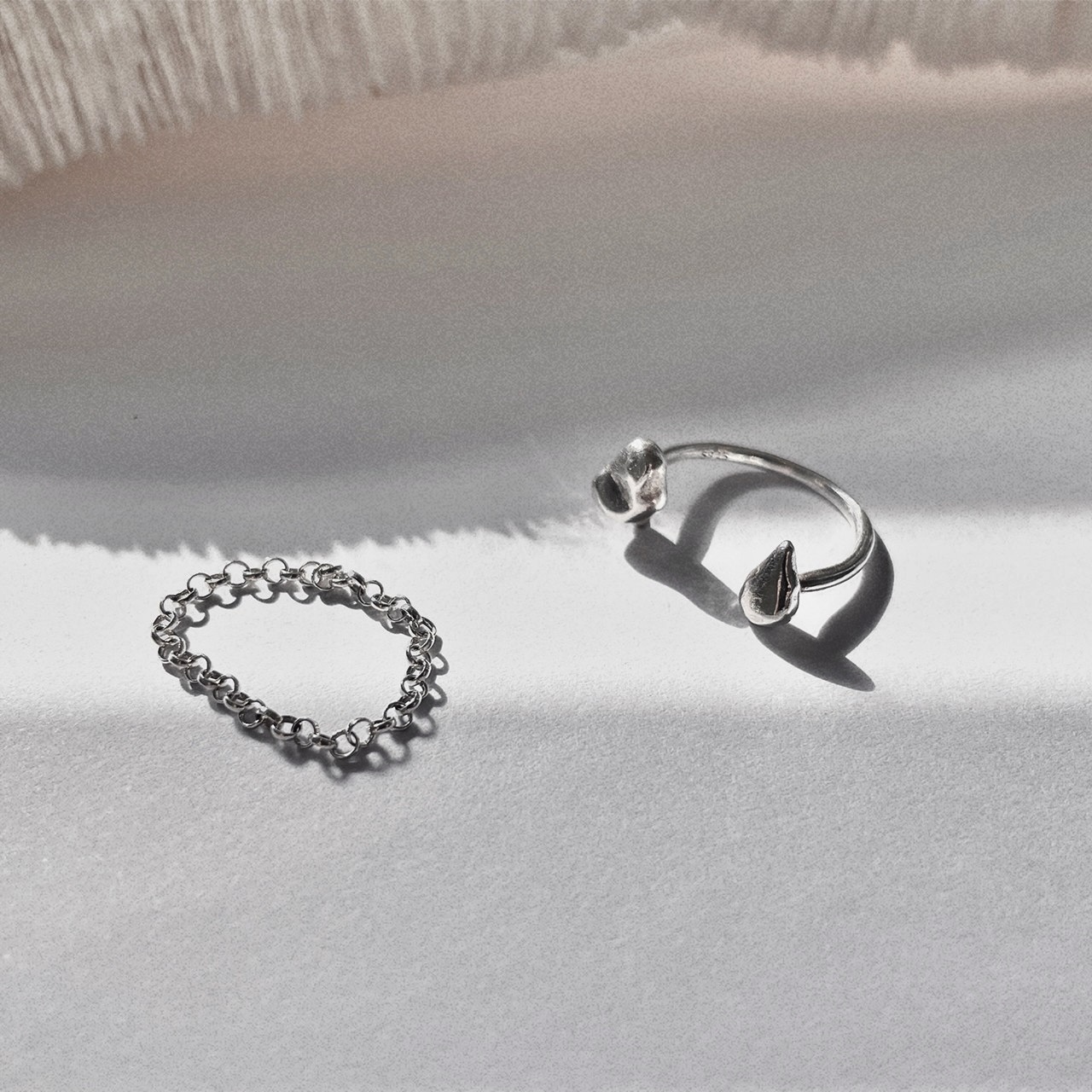 │套組│隕石 • 開口戒 • 鏈戒 • 純銀戒指 • S925