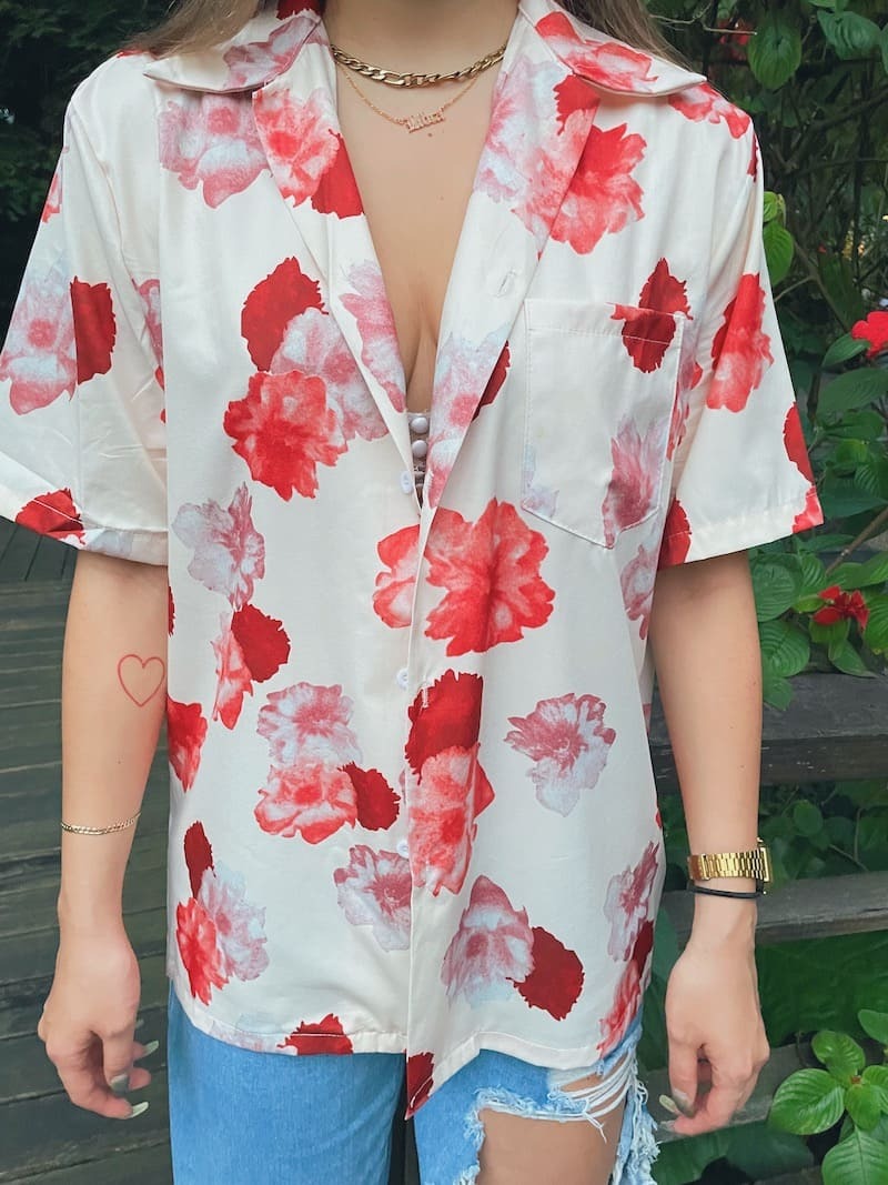 夏日玫瑰花襯衫