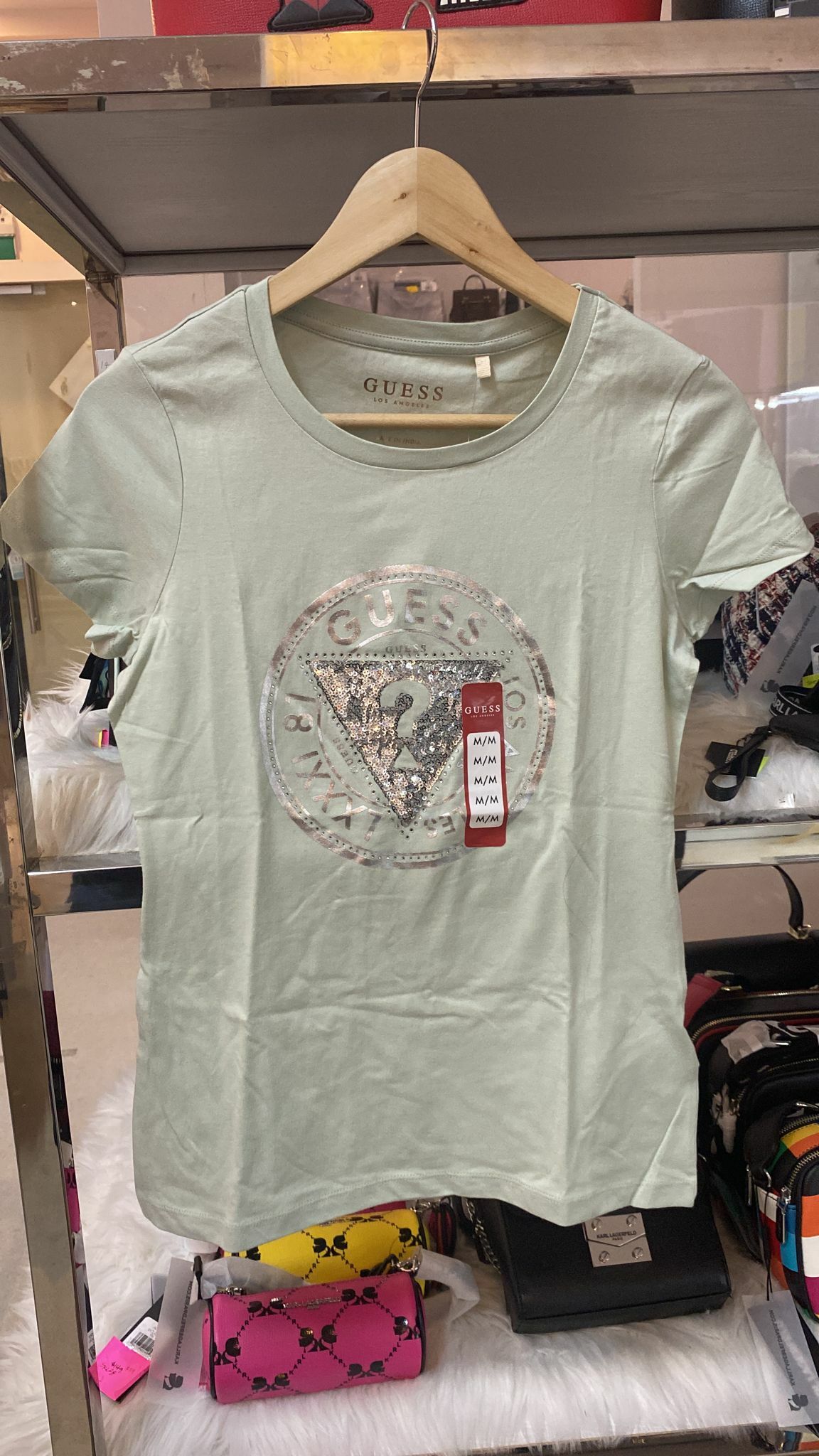 [S] GUESS CHESKA LOGO T-SHIRT, SALVIA SAGE, Q1G121RAK90-SALVIA SAGE (SGU41)