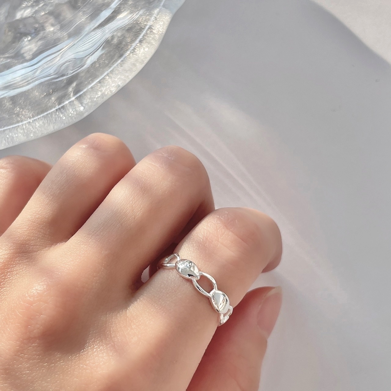 │簡約│法式甜心 • 開口戒 • 純銀戒指 • 925silver