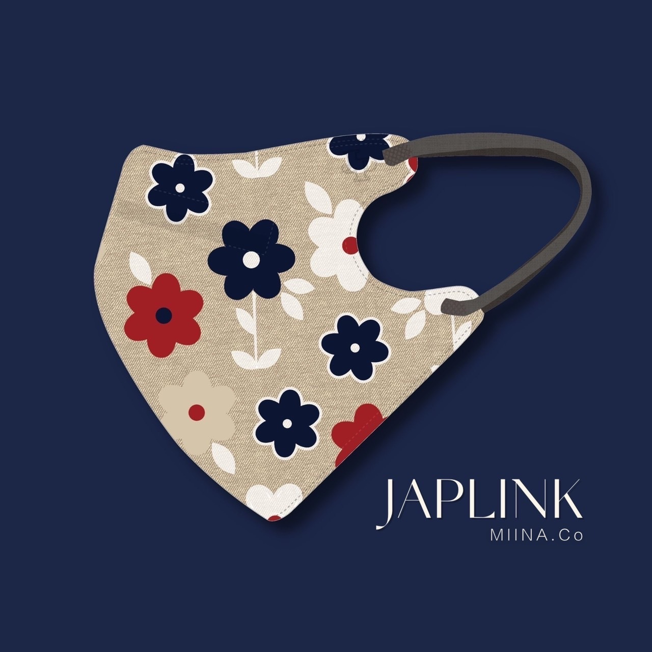 JAPLINK 設計款 立體口罩【 Design 】亞麻朵朵