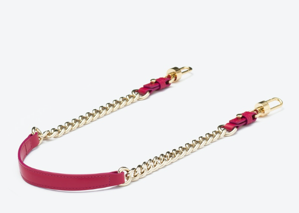 ADV05995 DELVAUX Short Chain Strapin Box 紅色牛皮手袋配鍍金黃銅鏈條 AN0006AAM053LDO (E)