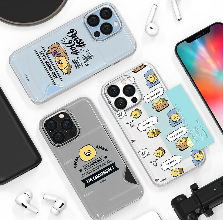 Kakao Friends - Clear Hard Card Case - 春植系列貼身透明卡槽手機保護硬殼 S2 13 S22