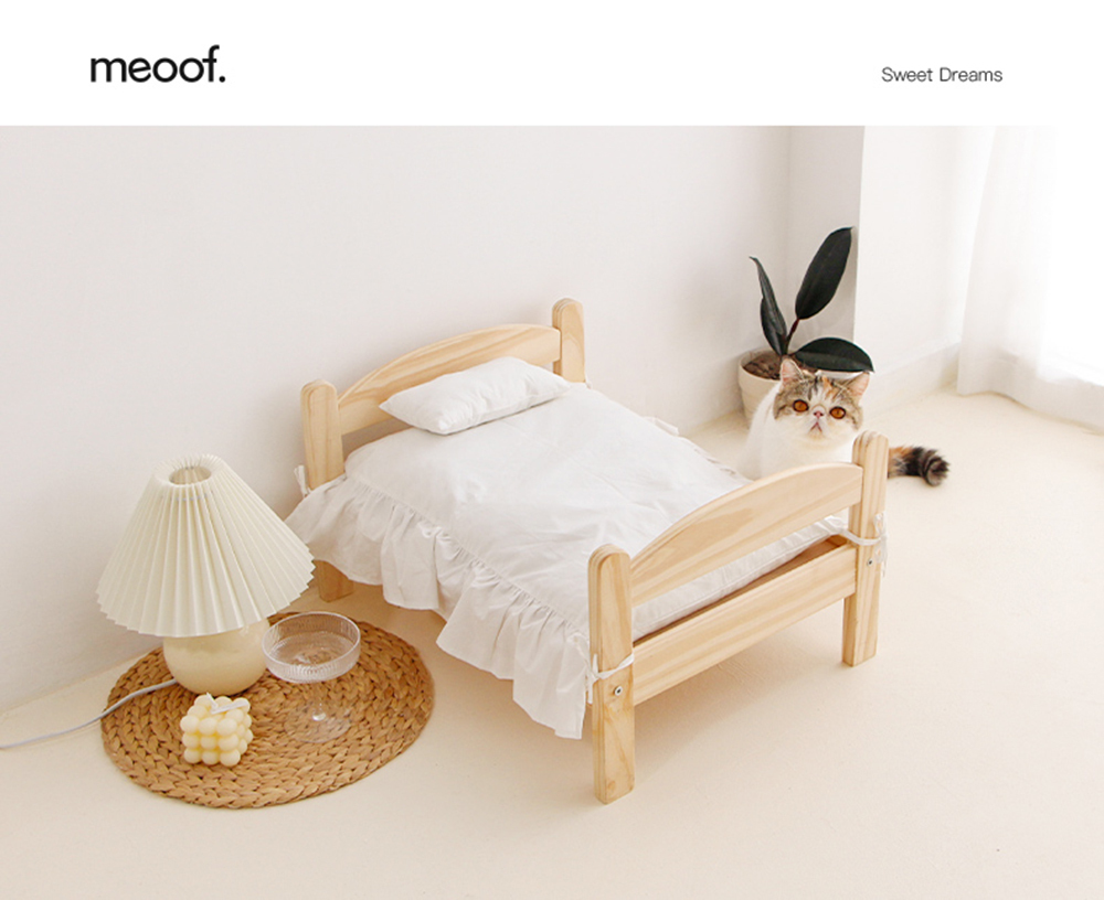 meoof 寵物木製可愛小床