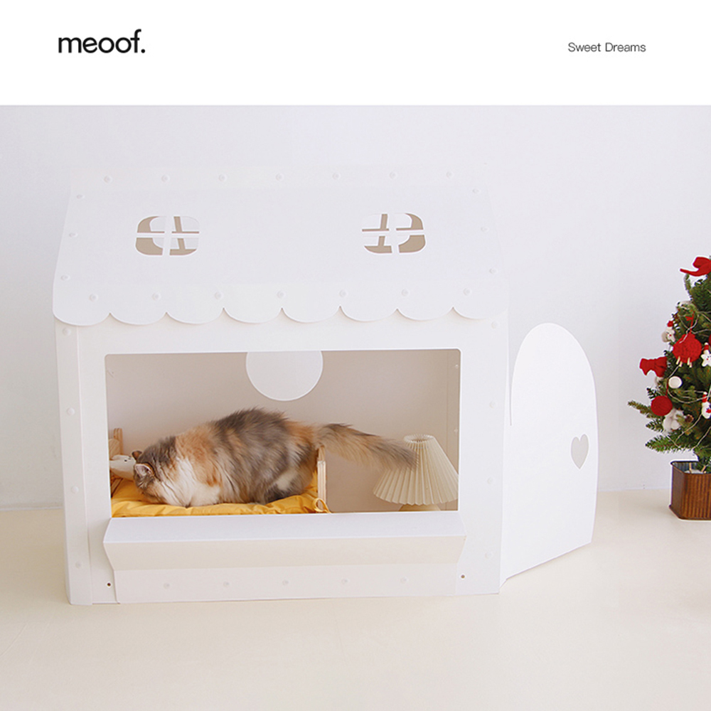 meoof 寵物木製可愛小床