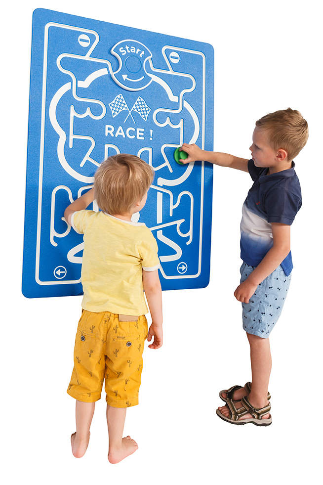 HDPE PLAY PANEL - RACE (BLUE)