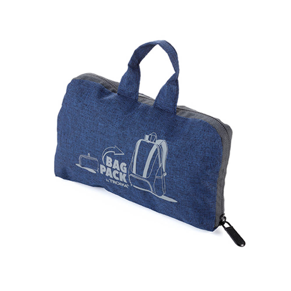 德國 TROIKA｜158公克超輕量摺疊收納背包(藍色)