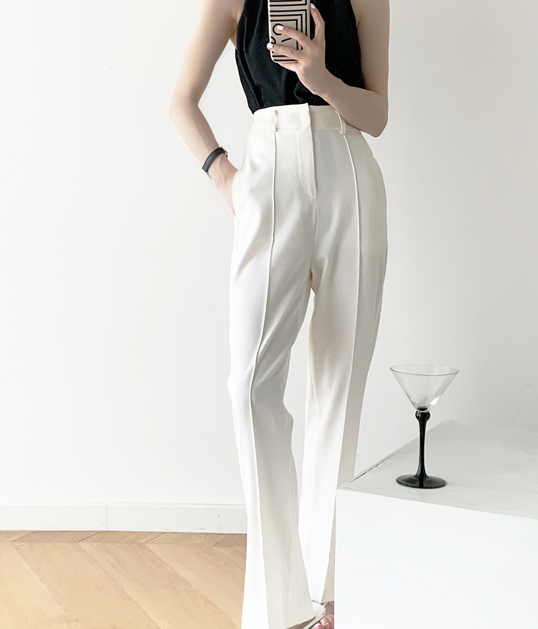 Side Slit Tailored Pants