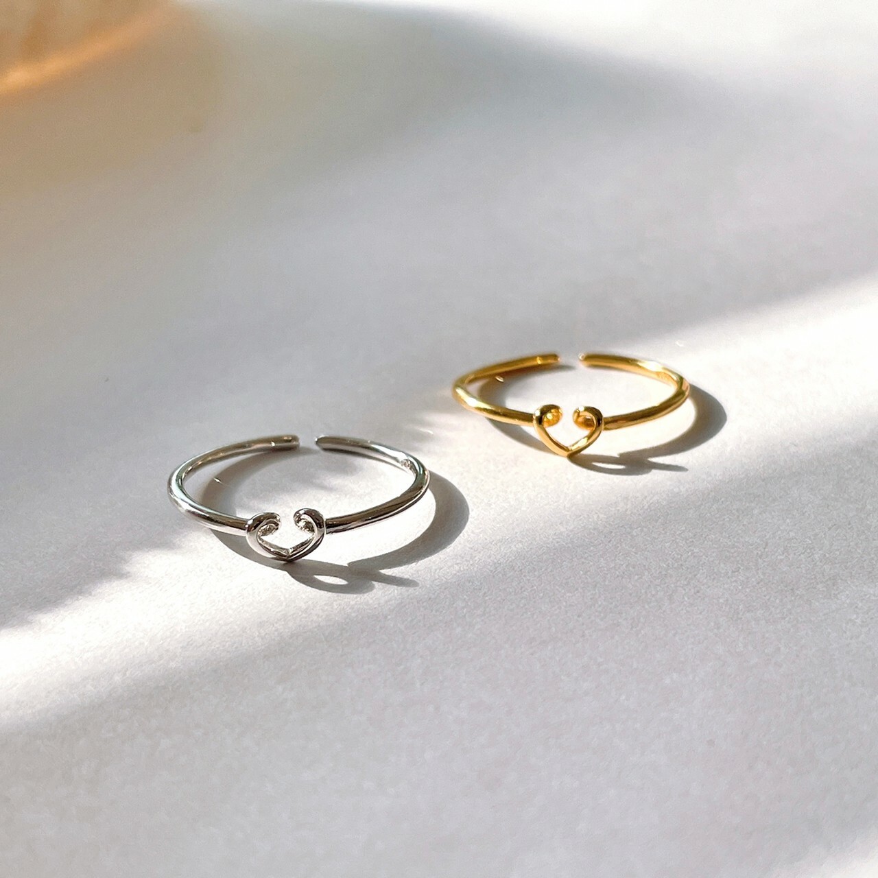 │簡約│啾心 • 開口戒 • 純銀戒指 • 925silver • 愛心戒指