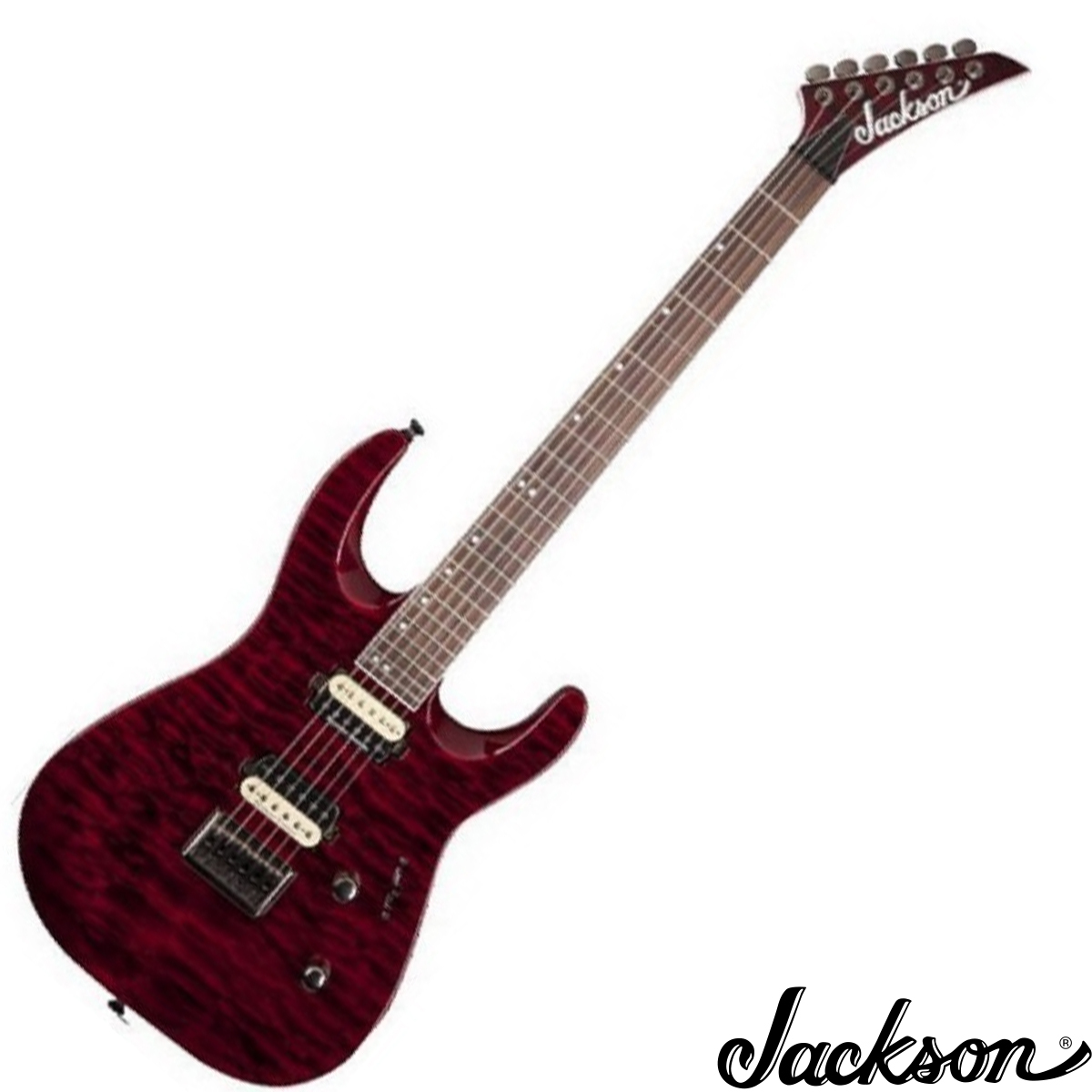 無息分期Jackson DK2Q HT Transparent Red 電吉他