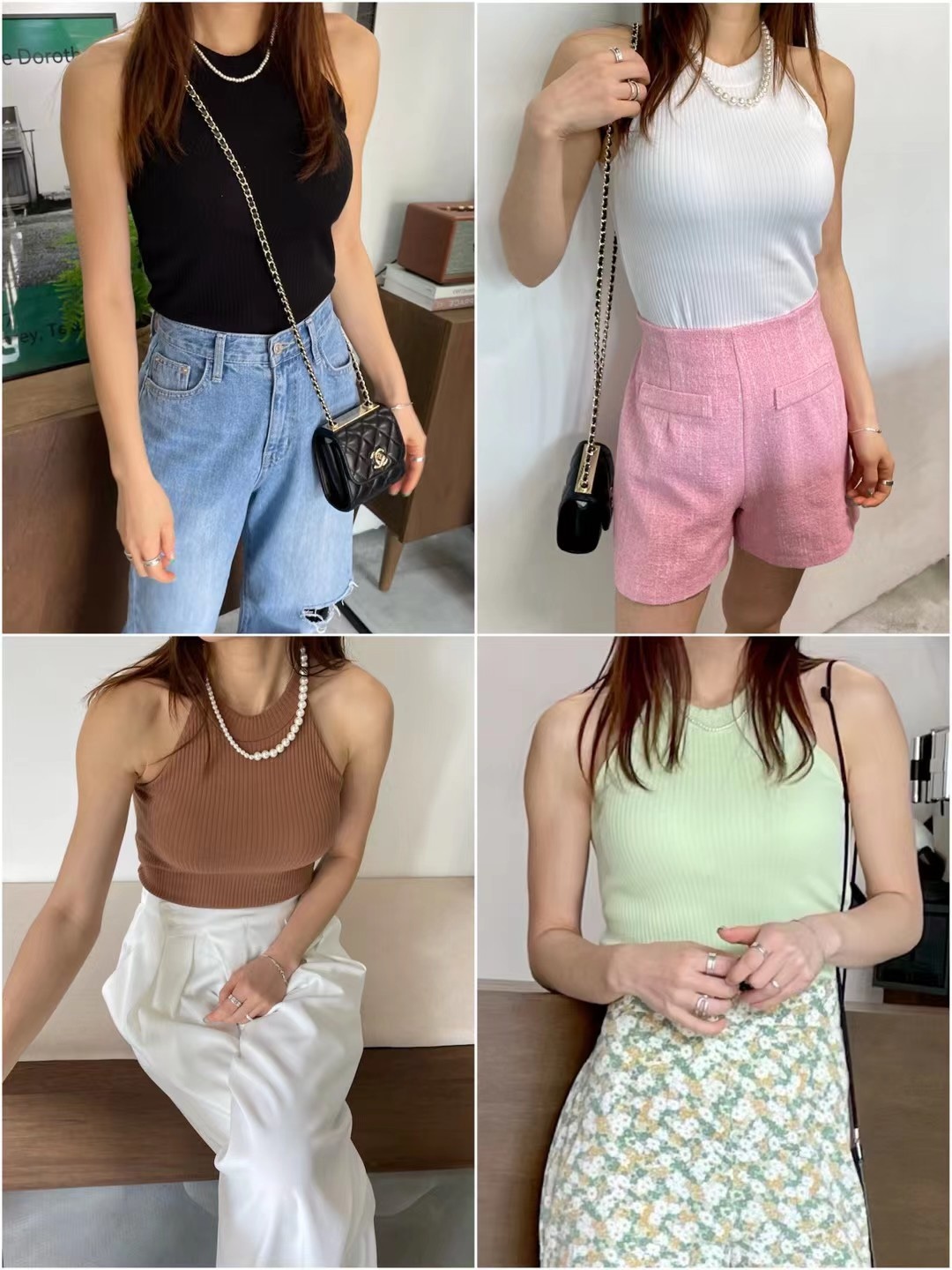 [28/5] MAYT2264 削肩背心連bra top