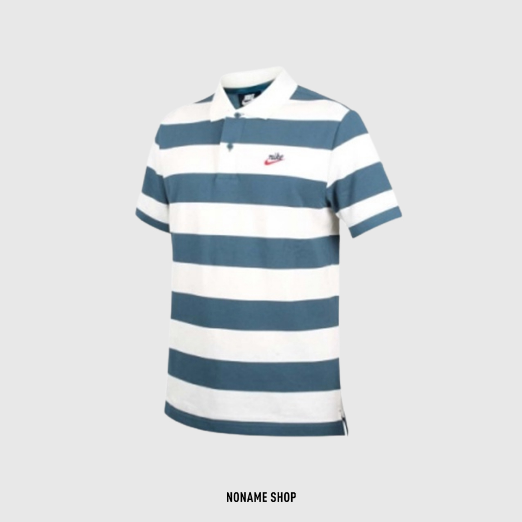 NIKE Sportswear Heritage 海洋色 條紋 Polo 襯衫