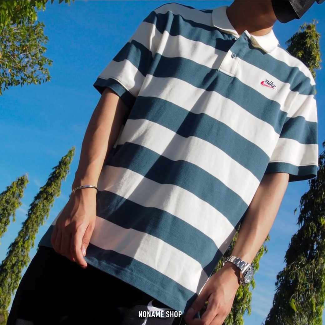 NIKE Sportswear Heritage 海洋色 條紋 Polo 襯衫