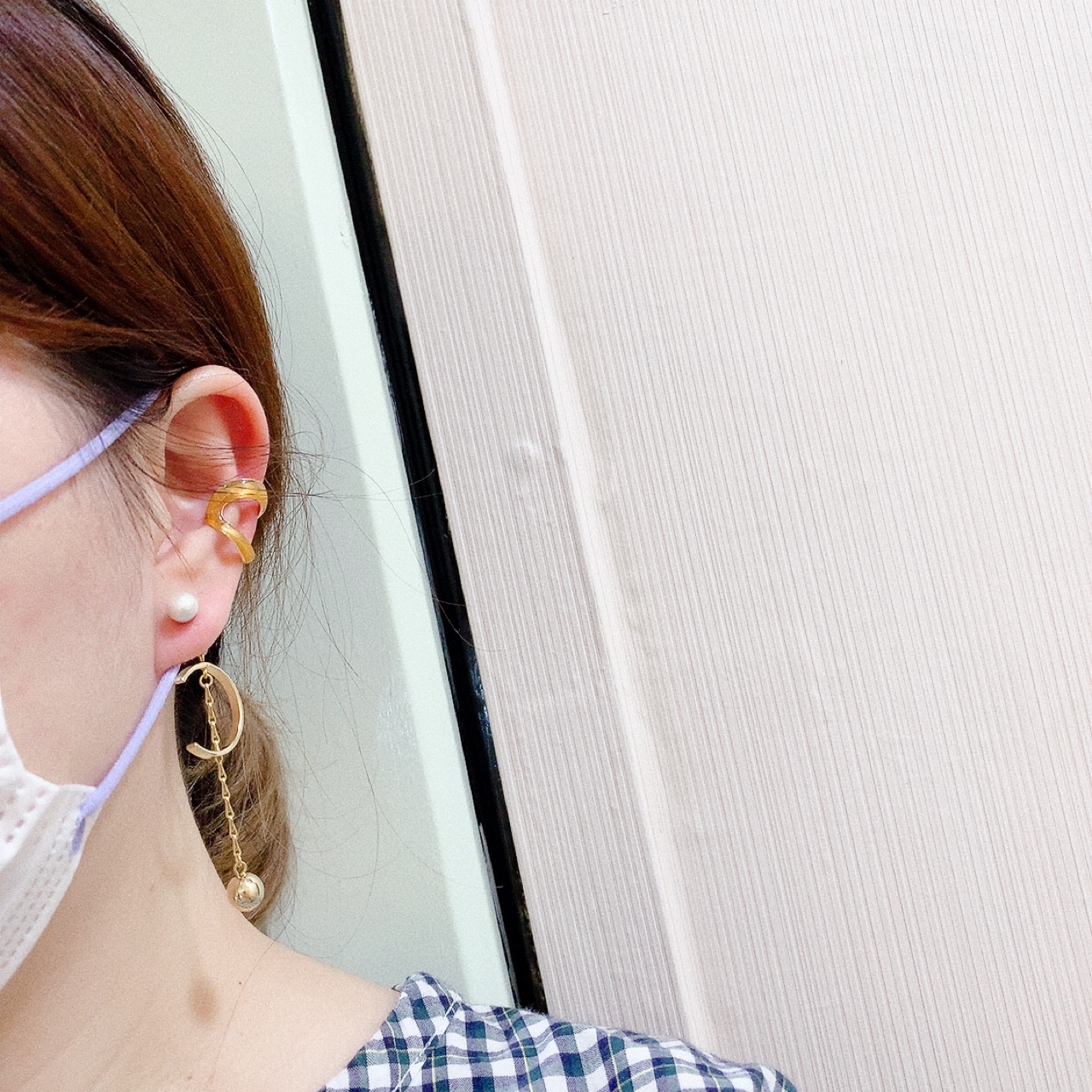 日本單色耳骨夾耳環