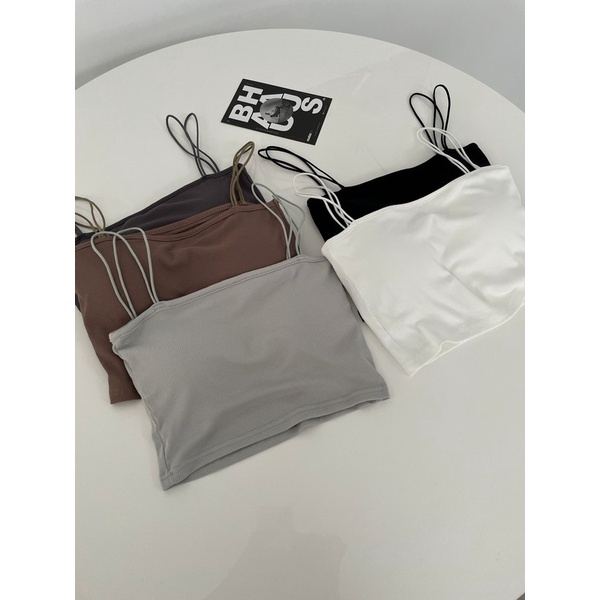 【imfine】韓版雙肩帶坑條罩杯小可愛 #8251