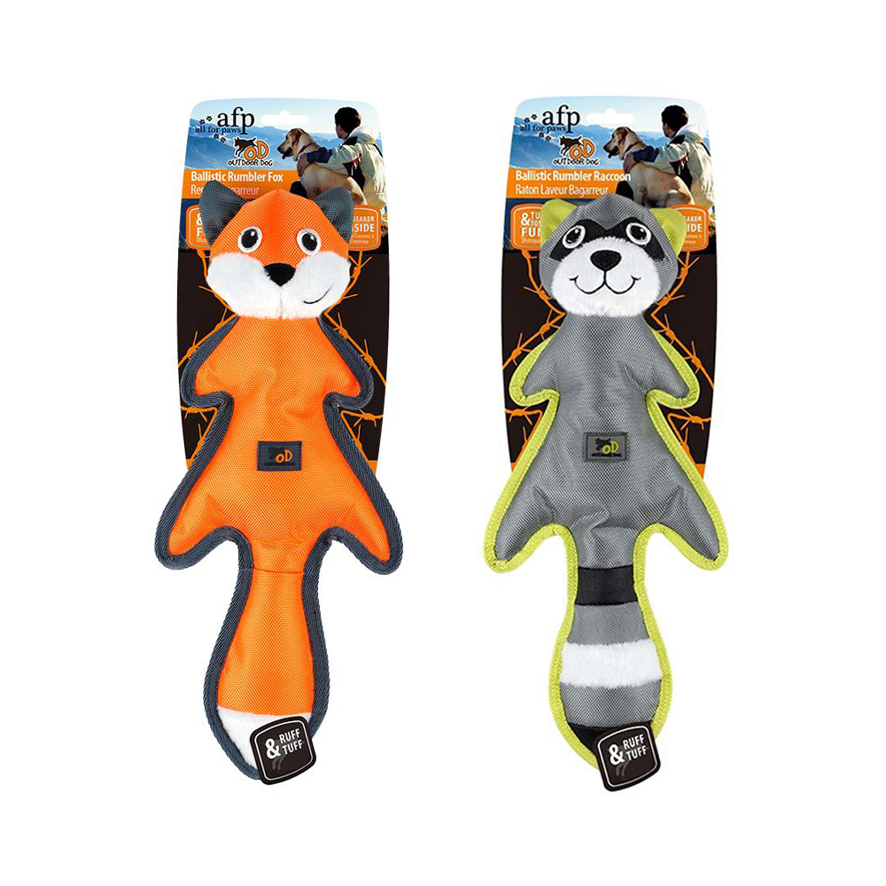【all for paws】美國AFP犬用玩具 戶外系列 -彈道火狐/彈道浣熊 (可浮在水上)