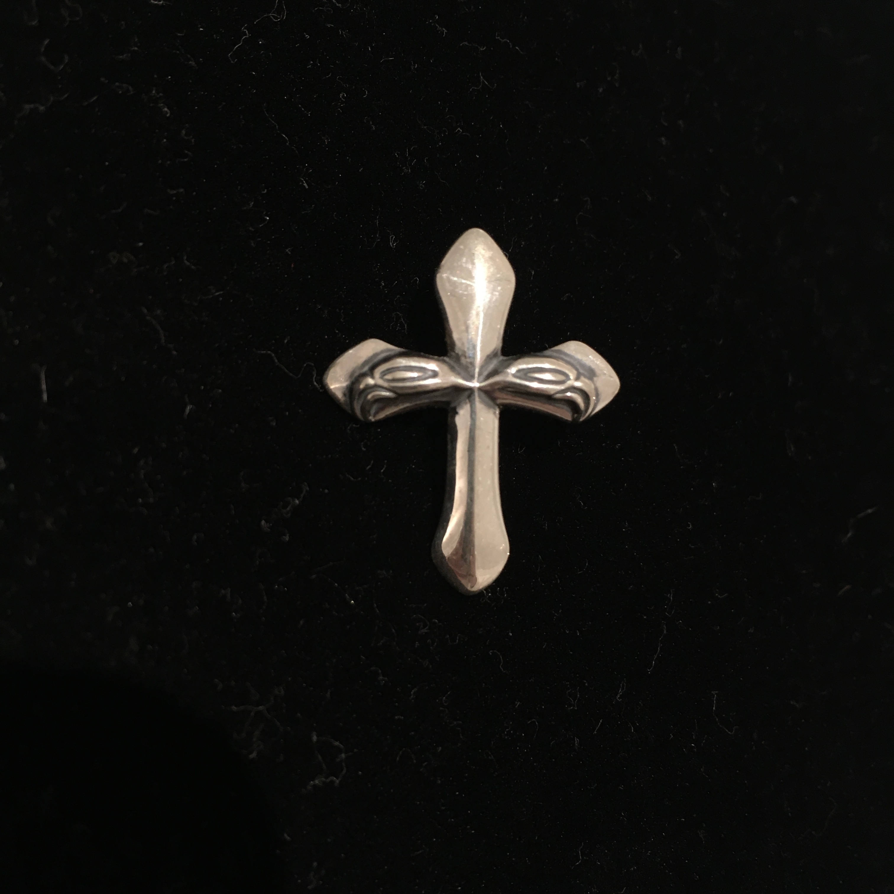 MF Carved Silk Cross Pendant