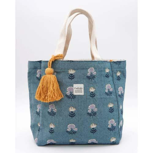 刺繡花圖案手挽袋 (網站限定優惠)