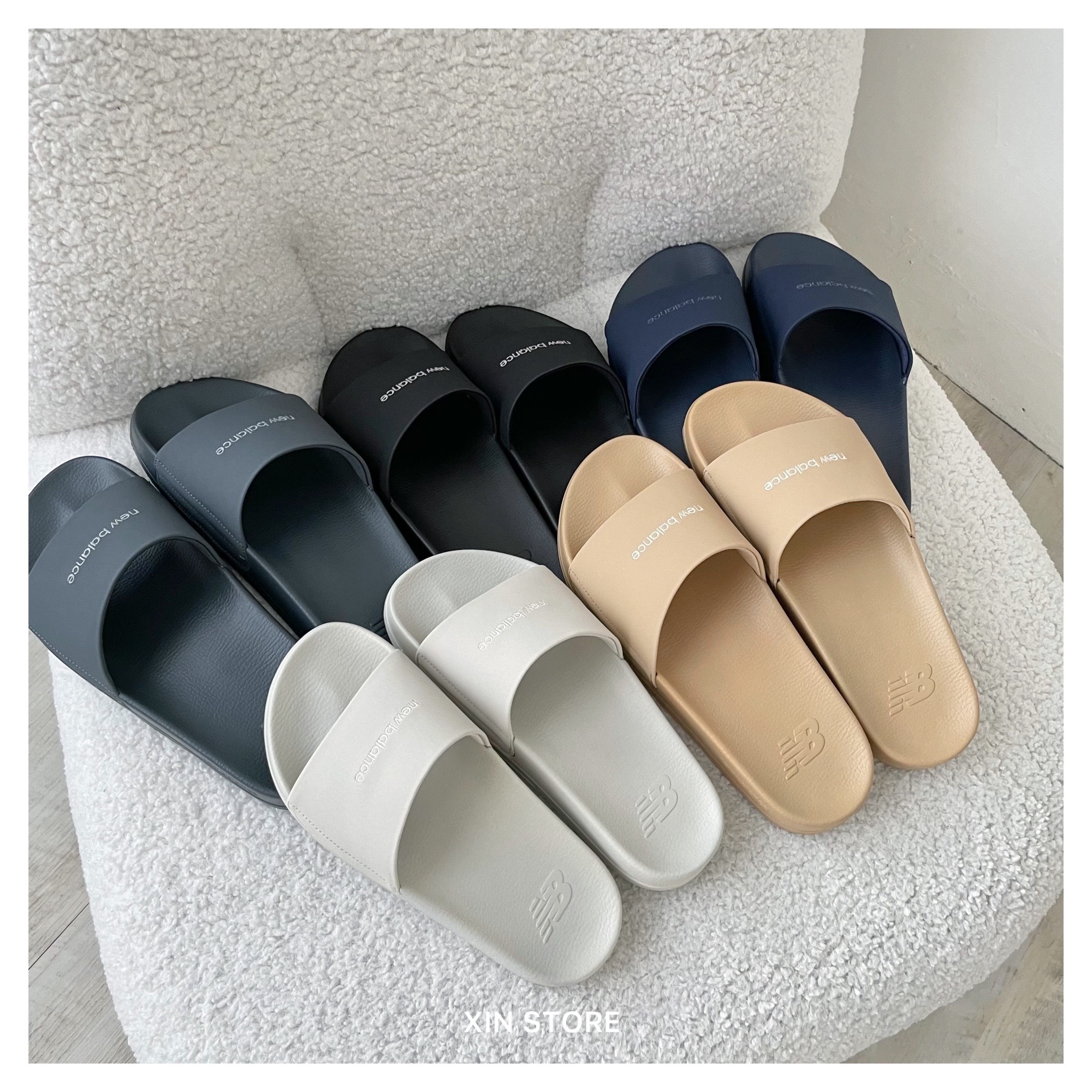 【現貨】New Balance Logo NB 韓國 海綿 拖鞋 小Logo 刺繡 五色