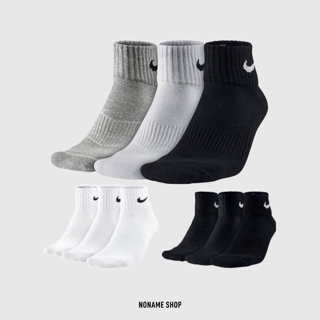 NIKE Logo 中筒襪 三色/黑/白色 襪子