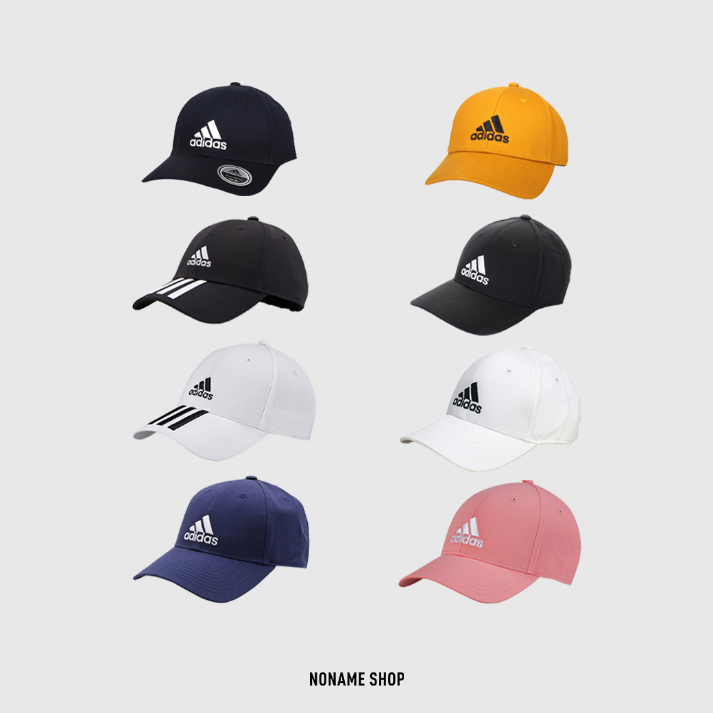 ADIDAS Logo Cap 經典 基本款 硬挺式 三線 帽子 老帽