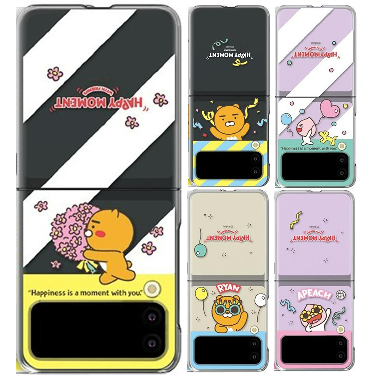 Kakao Friends - Flip 4 / 3 Clear Hard Case - 貼身透明手機保護硬殼 S2