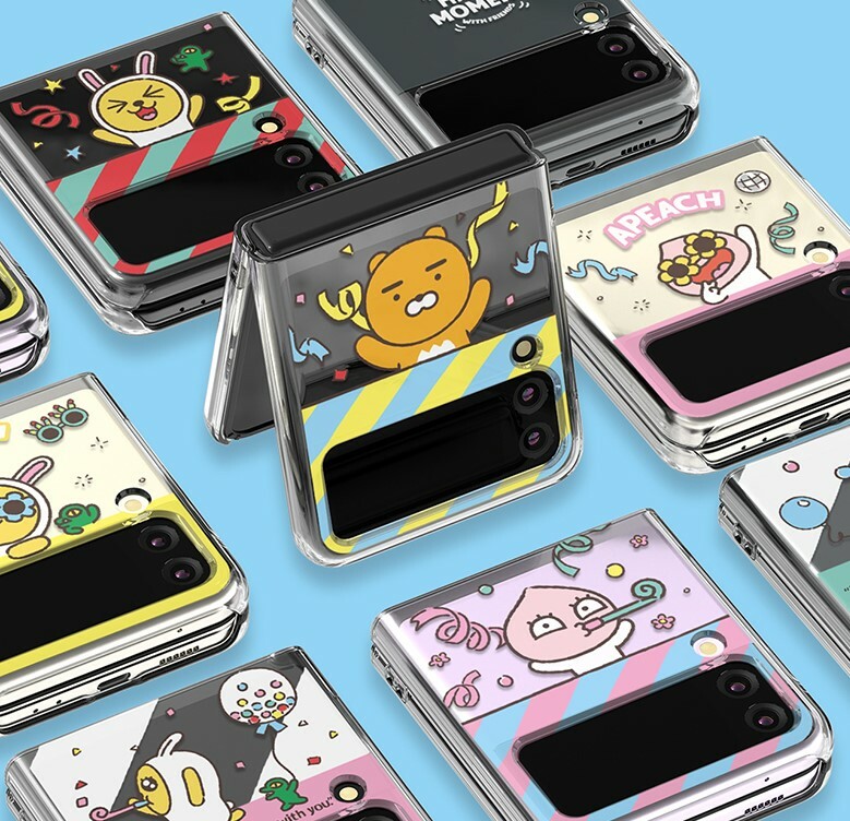 Kakao Friends - Flip 4 / 3 Clear Hard Case - 貼身透明手機保護硬殼 S2