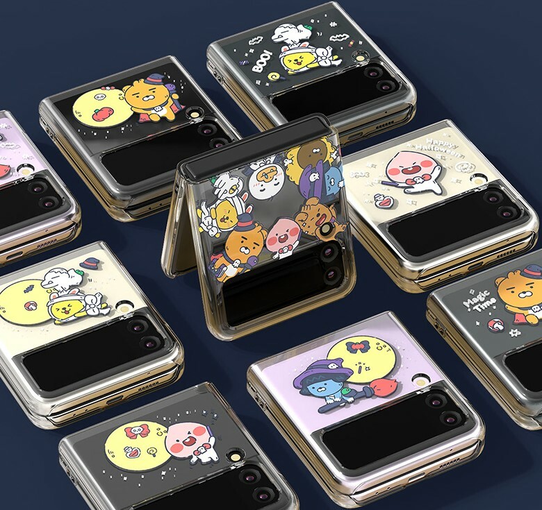 Kakao Friends - Flip 4 / 3 Clear Hard Case - 貼身透明手機保護硬殼 S2