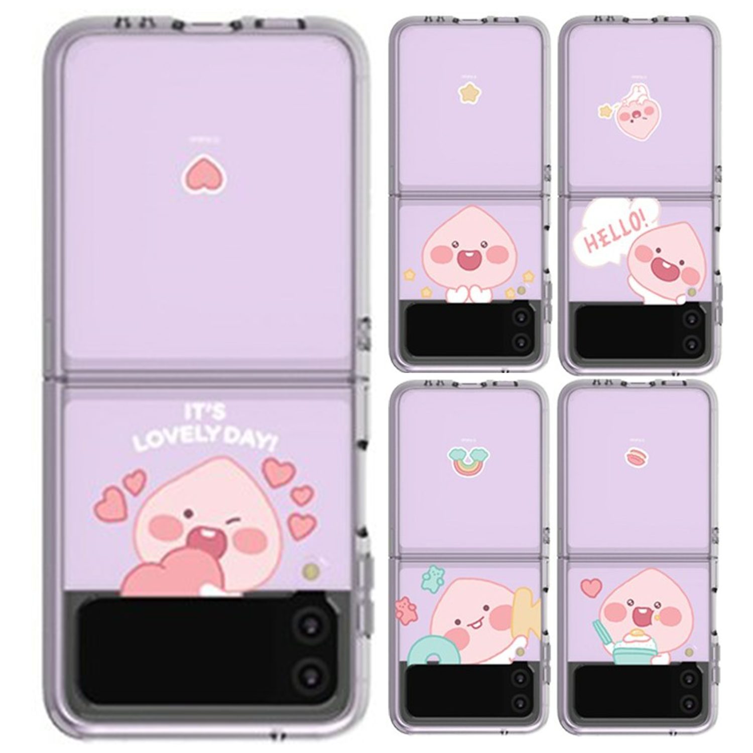 Kakao Friends - Flip 4 / 3 Clear Hard Case - 貼身透明手機保護硬殼 S2
