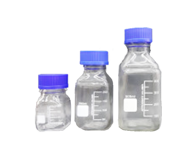 Bottle, Media, Screw Cap, Square