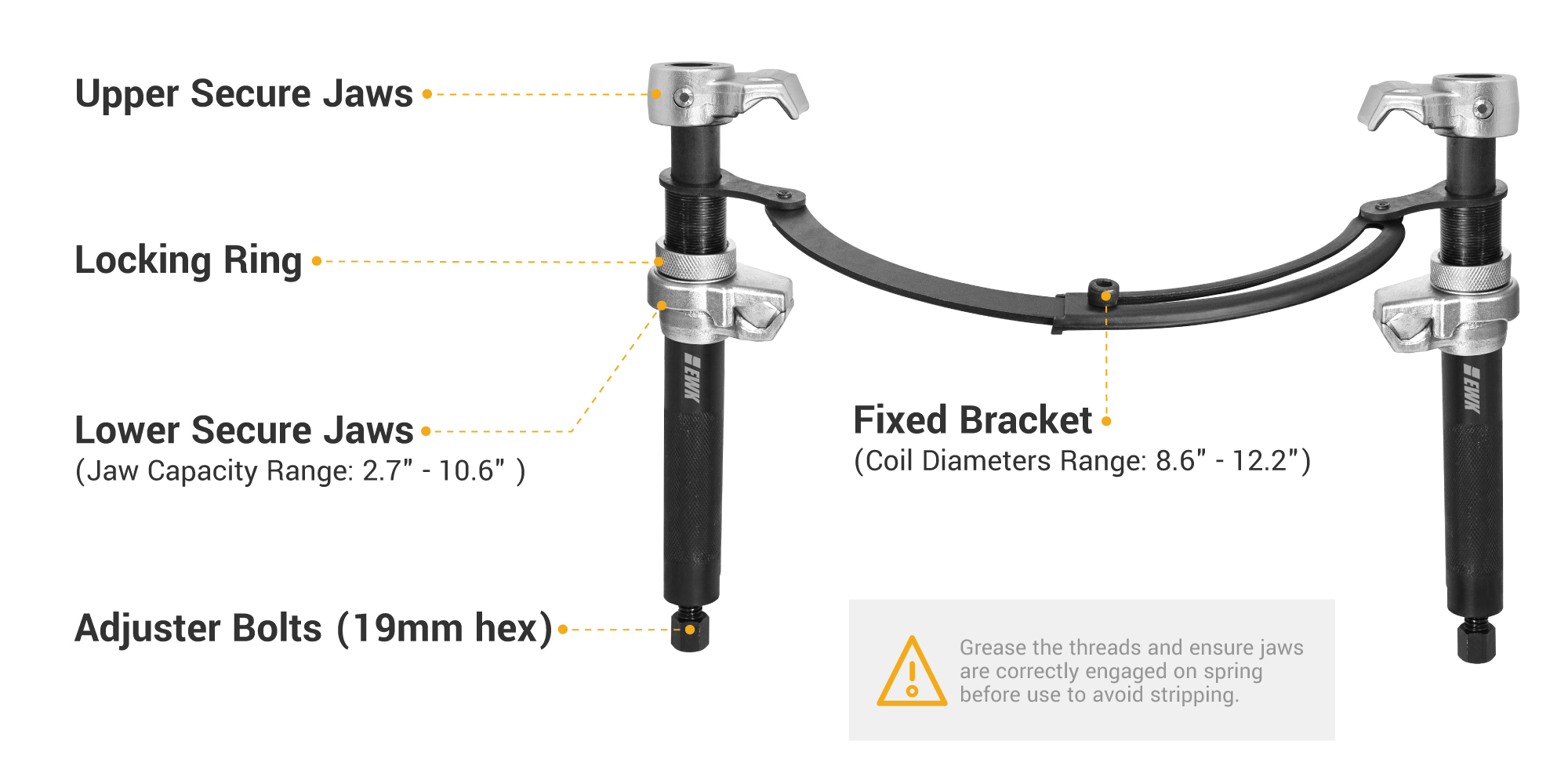 Coil Spring and Strut Spring Compressor Tool EWK