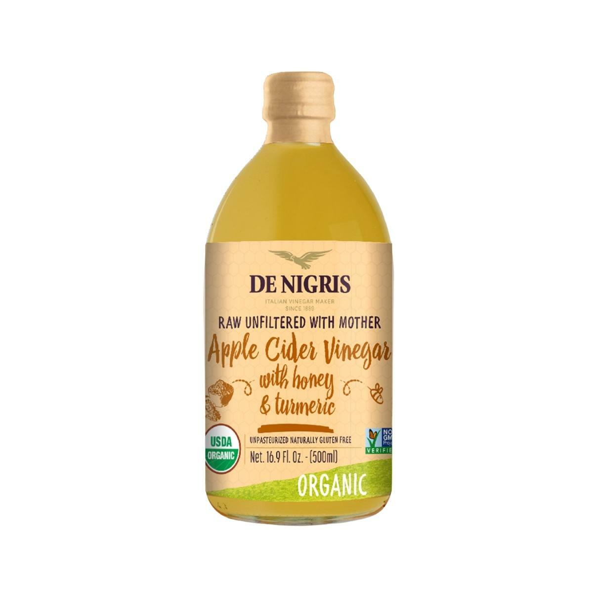 DE NIGRIS - 有機薑黃蜂蜜蘋果醋(帶醋母), 500毫升