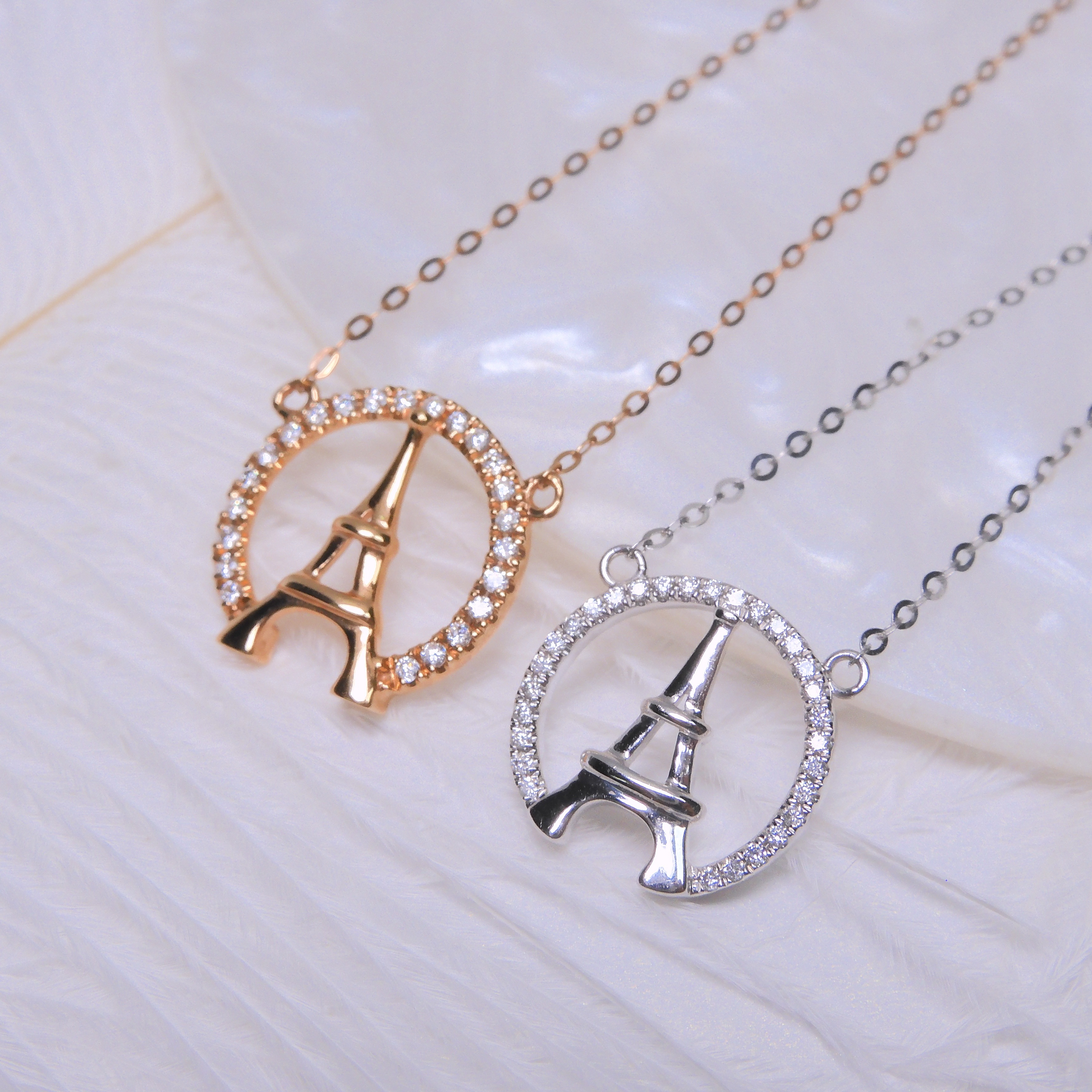 18K金 0.07ct 鑽石項鏈