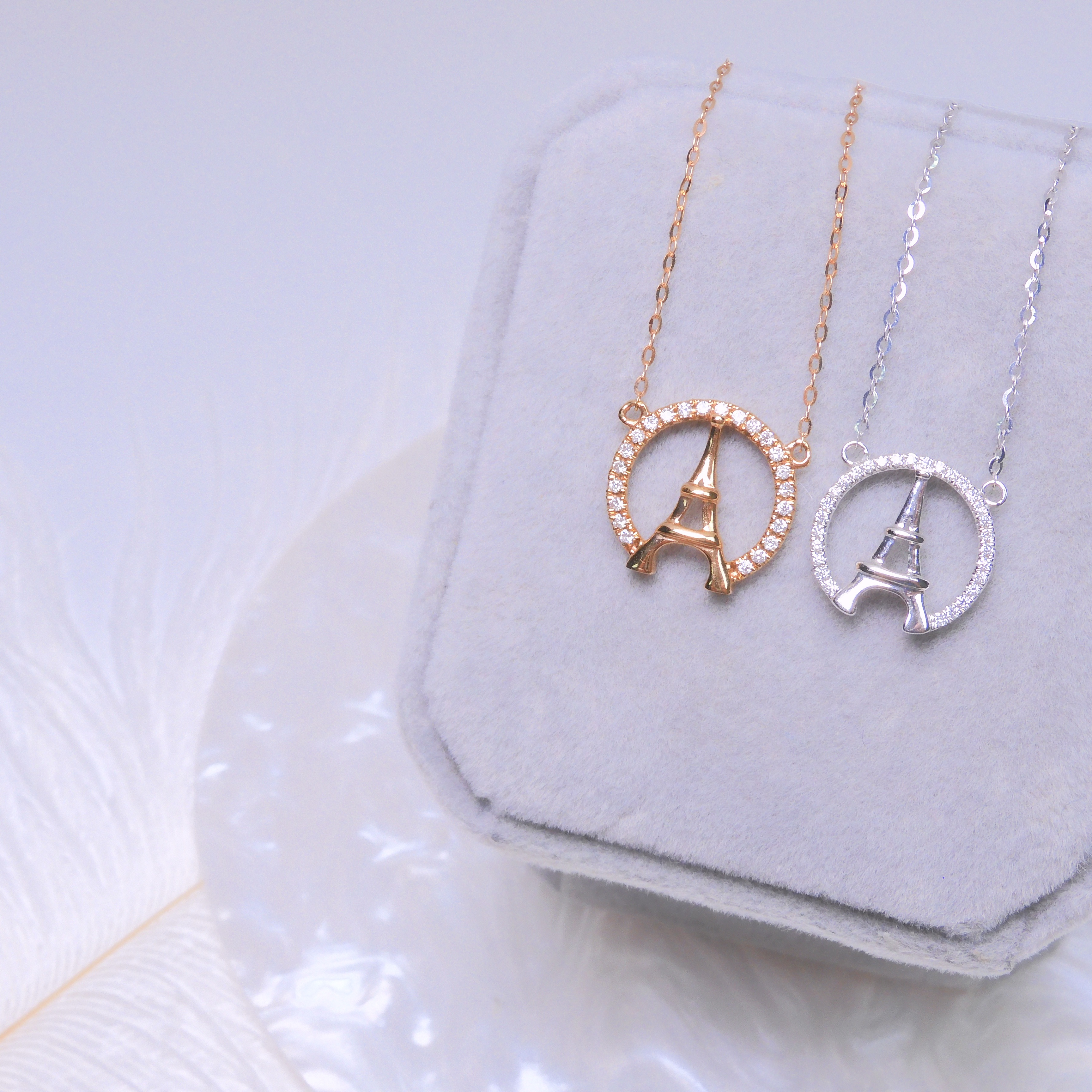 18K Gold 0.07ct Diamond Necklace