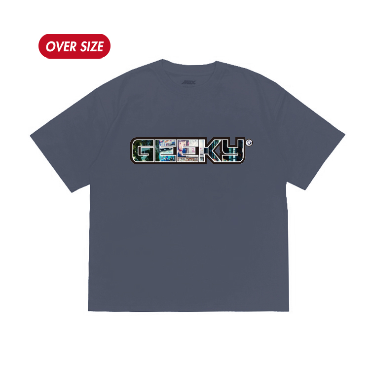 GEEKY 東京蘿莉短T-灰藍