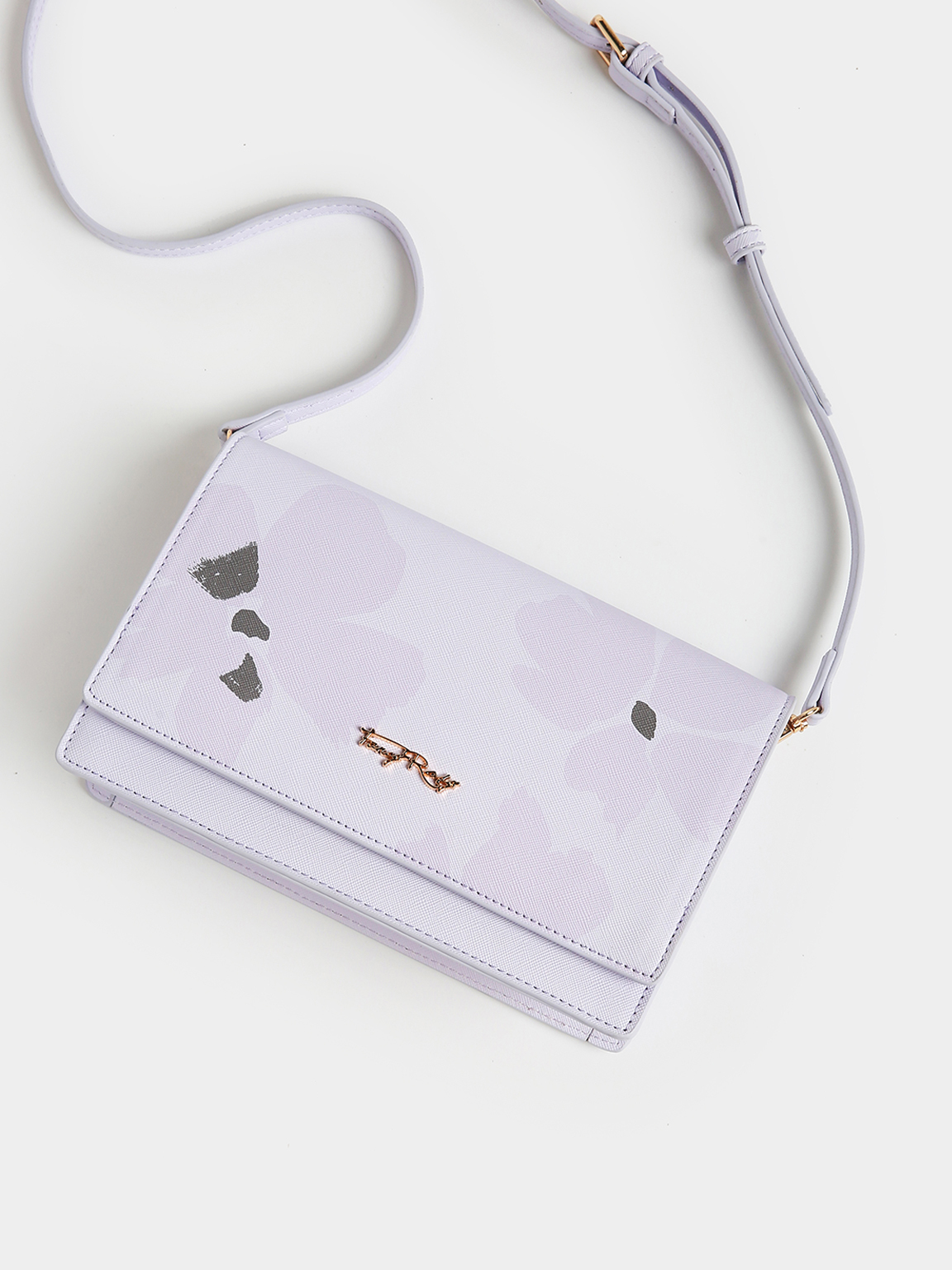 Rosy Romance Floral Print Shoulder Bag