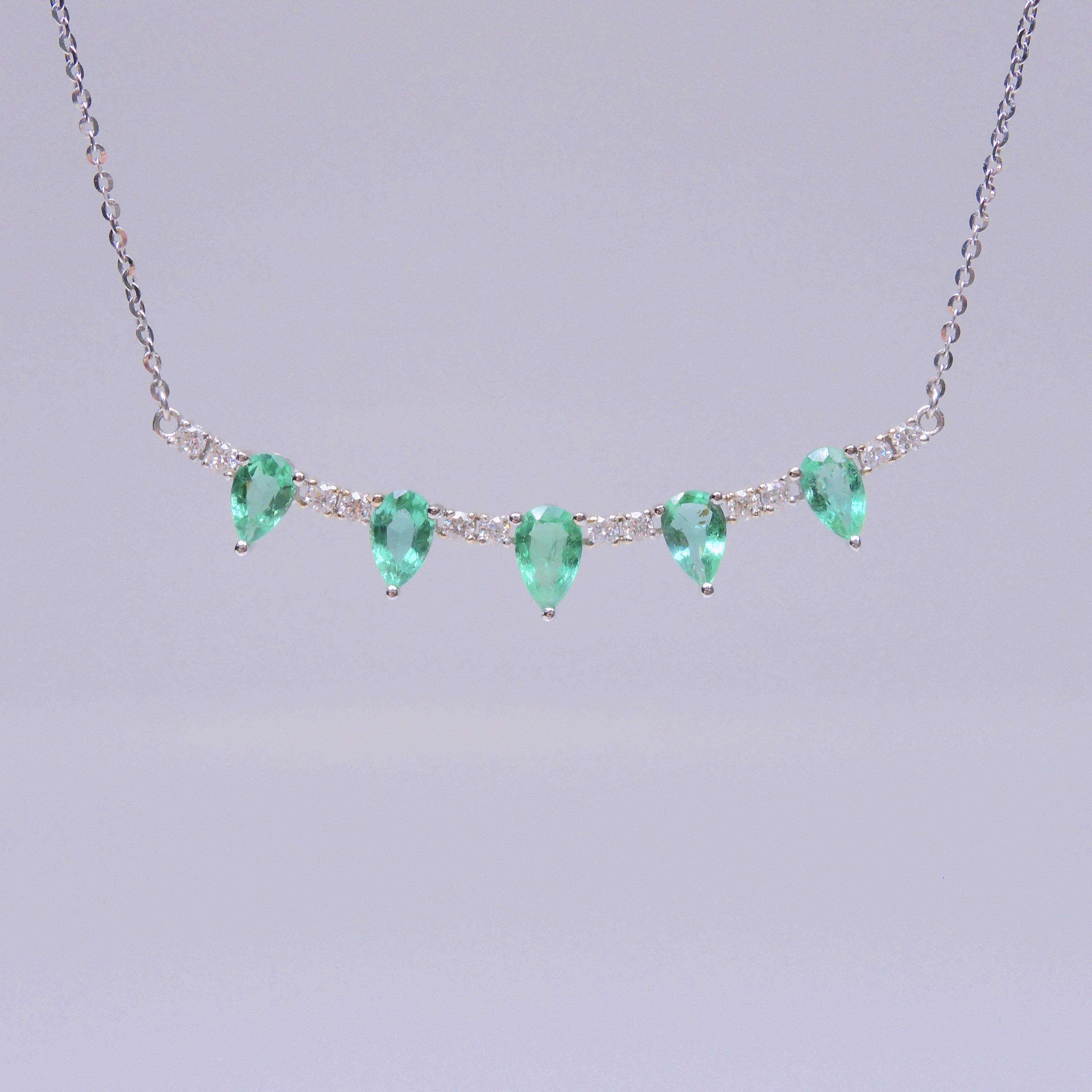 18K金 0.99ct 綠寶石項鏈