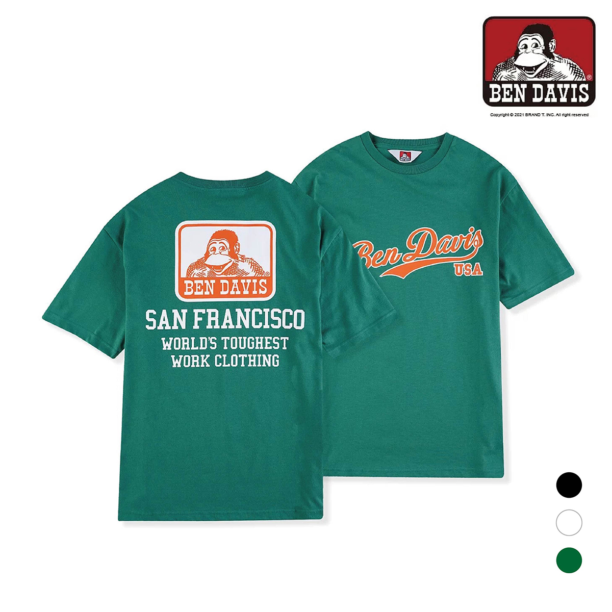 【 BEN DAVIS | 草寫英文大LOGO短TEE - 3色 】