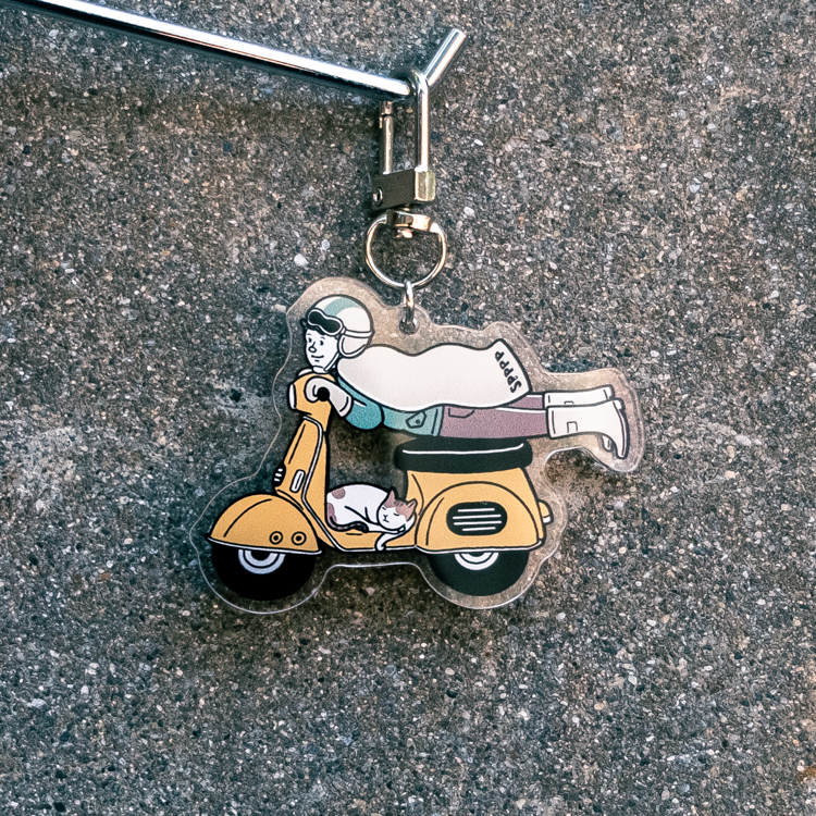 SPPPP｜Flying Boys｜壓克力鑰匙圈｜機車飛人