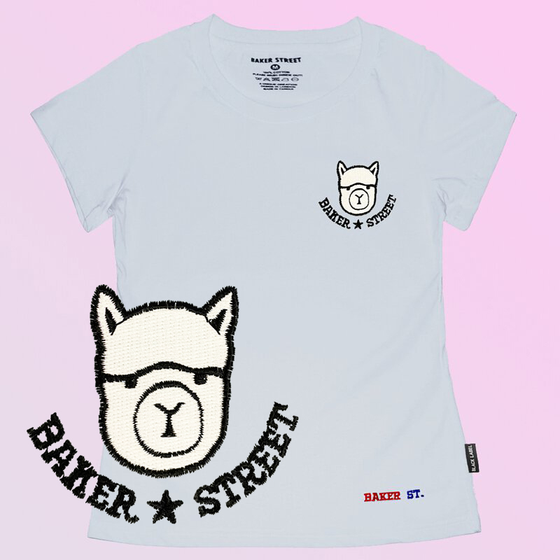 BKST Alpaca-2 黑標系列 羊駝星星-2 刺繡 女版短T