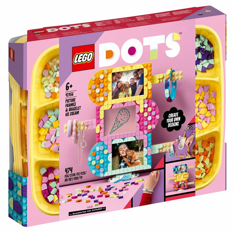 [飛米樂高積木磚賣店] LEGO 41956 DOTS-豆豆相框手環組-冰淇淋(6/1開賣)